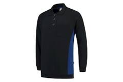 Tricorp Polosweater Bicolor Borstzak Darkgrey/Black L
