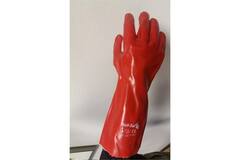 Werkhandschoen 45cm pvc rood Cat 2 EN388:4221 72pr/doos